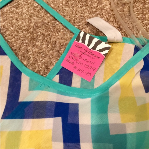 Beautiful sheer top and blue lace palazzo pant NEW - Picture 7 of 14